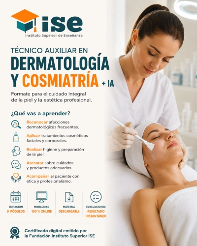 Técnico Auxiliar en Dermatología y Cosmiatría + IA