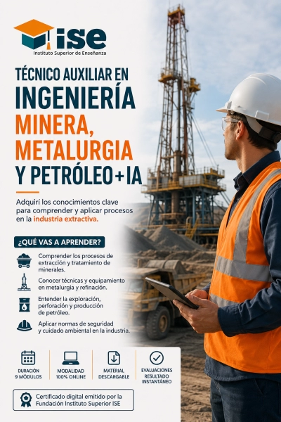 Técnico Auxiliar en Ingeniería Minera, Metalurgia y Petróleo + IA