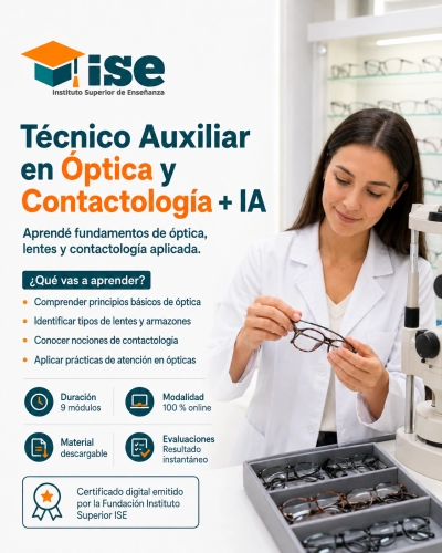Técnico Auxiliar en Óptica y Contactología + IA