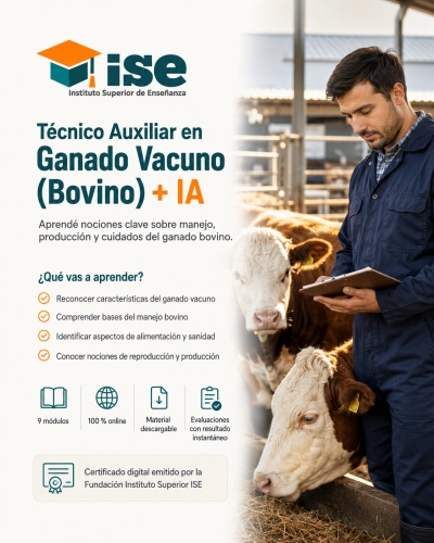 Técnico Auxiliar en Ganado Vacuno (Bovino) + IA