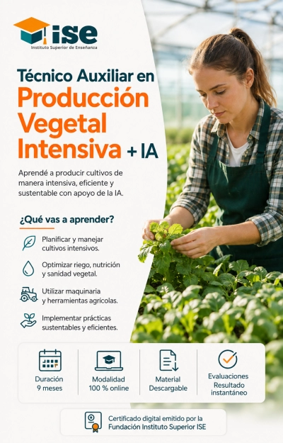 Técnico Auxiliar en Producción Vegetal Intensiva + IA